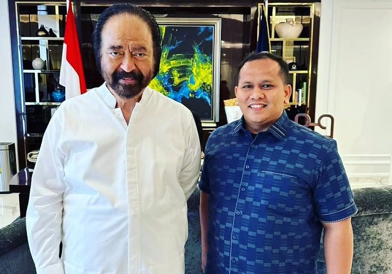 Dedi Herianto Lubis bersama Ketua Umum Partai Nasdem Surya Paloh.