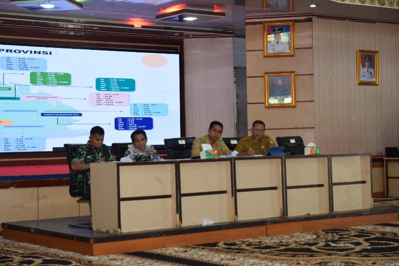Wabup Rohil Jhony Charles bersama sejumlah Forkopimda Rohil saat memimpin Musrenbang untuk RKPD 2026 serta konsultasi publik RPJMD 2025-2029 di Gedung Pertemuan H Misran Rais, Bagan Siapiapi.