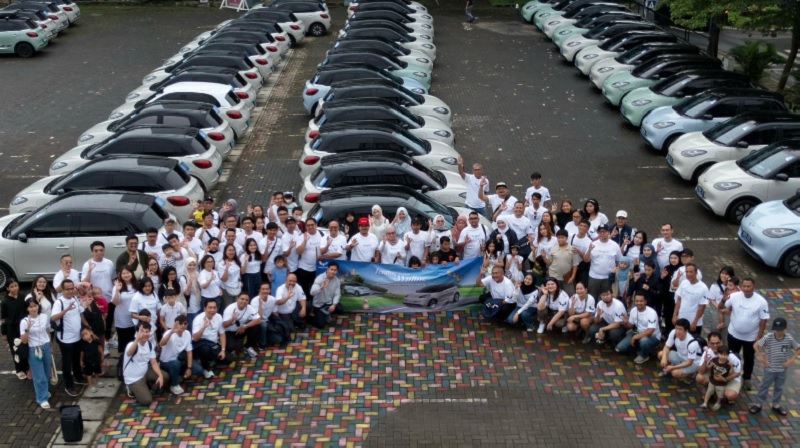 Wuling apresiasi konsumen BinguoEV dengan menggelar acara &lsquo;Tenang Bersama Wuling&rsquo; Tanggerang, Sabtu (22/3/2025).