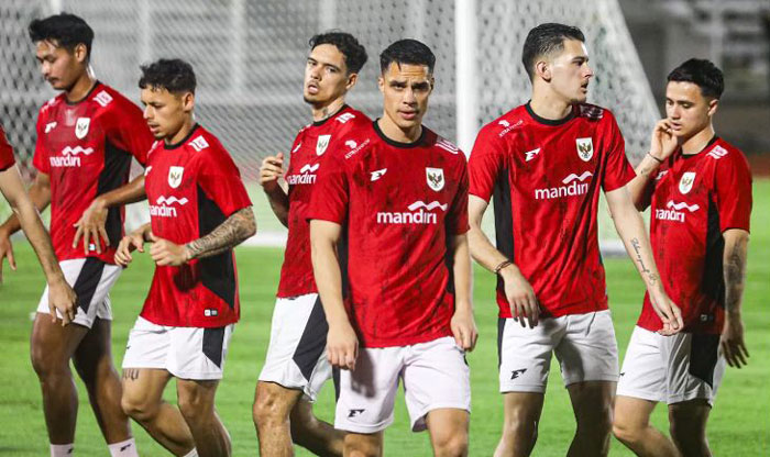 Sejumlah pemain Timnas Indonesia melakukan latihan beberapa waktu lalu.
