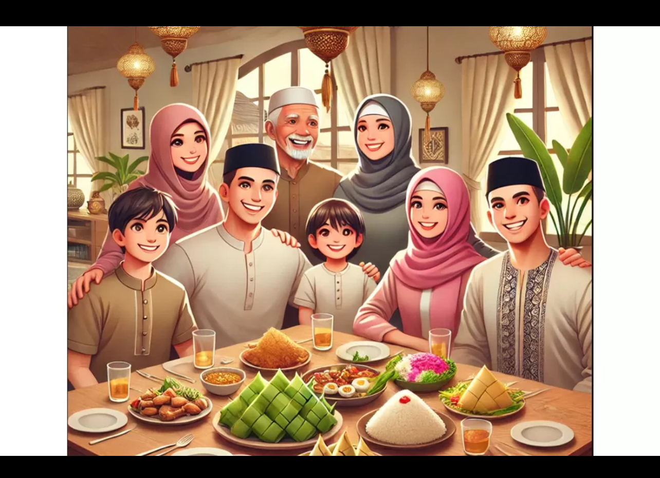 Ilustrasi, berkumpul keluarga saat momen lebaran.