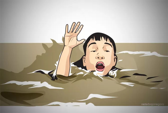 ILustrasi korban tenggelam