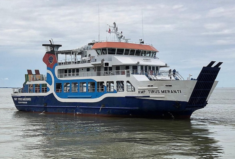 Trayek penyeberangan kapal roll of roll on (ro-ro) dari Kabupaten Kepulauan Meranti menuju Tanjung Buton Siak, kembali beroperasi, Rabu (22/4/2025).