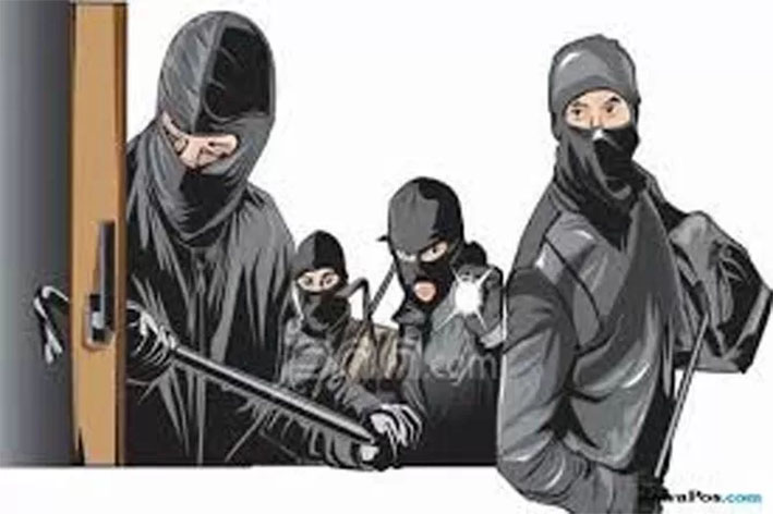 Ilustrasi perampok bertopeng