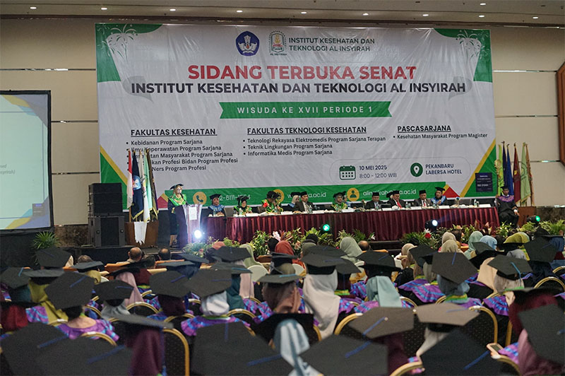 Suasana wisuda IKTA di Hotel Labersa Pekanbaru, Sabtu (10/5/2025).