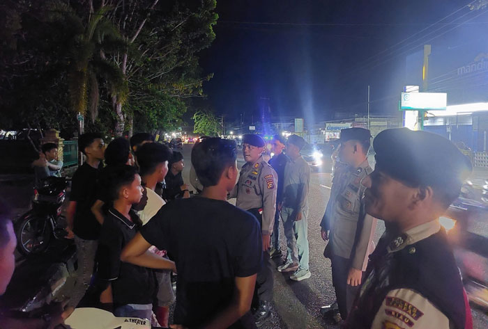 Polres Kampar menggelar patroli kewilayahan (KRYD) dan antisipasi balap liar di wilayah hukumnya pada Sabtu malam (10/5/2025).