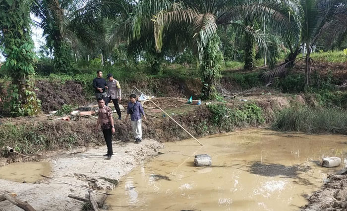 Area lokasi penambangan emas tanpa izin yang menjadi tempat ditemukannya Dandi Mardoli warga Desa Saik Kecamatan Kuantan Mudik, yang meninggal Kamis (8/5/2025) lalu.
