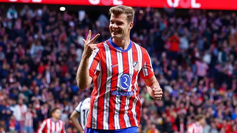 Alexander S&oslash;rloth menikmati hari yang memecahkan rekor untuk Atl&eacute;tico Madrid.