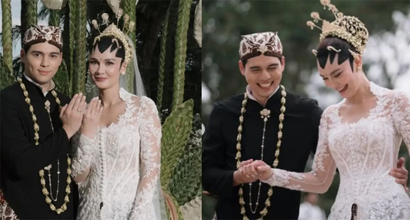 Momen pernikahan Luna Maya dan Maxime Bouttier.