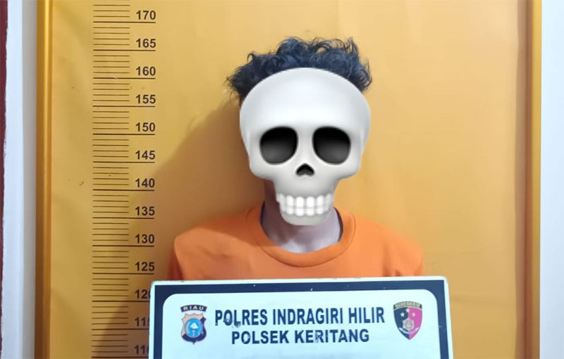 Peluku pencurian motor saat ditangkap anggota Polres Inhil