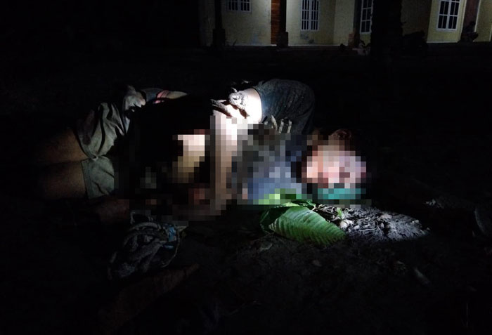 Terduga pelaku curat di Kampung Lubuk Tilan, Kecamatan Dayun, Kabupaten Siak, Ahad (18/5/2025).