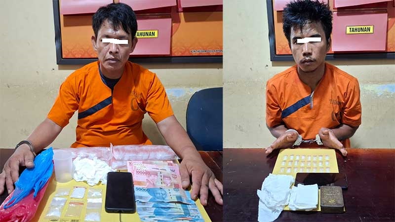 Tersangka CS alias Siregar dan rekannya berinisial GM alias Matondang, Selasa (20/5/2025).