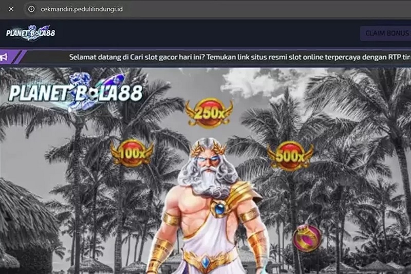Web PeduliLindungi telah disusupi situs judi online.