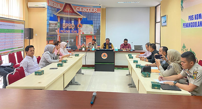 BPBD Kuansing bersama Komisi I DPRD Kuansing, melakukan kunjungan ke BPBD Riau, membahas pencegahan dan penanganan kebencanaan di Kuansing, Selasa (20/5/2025).