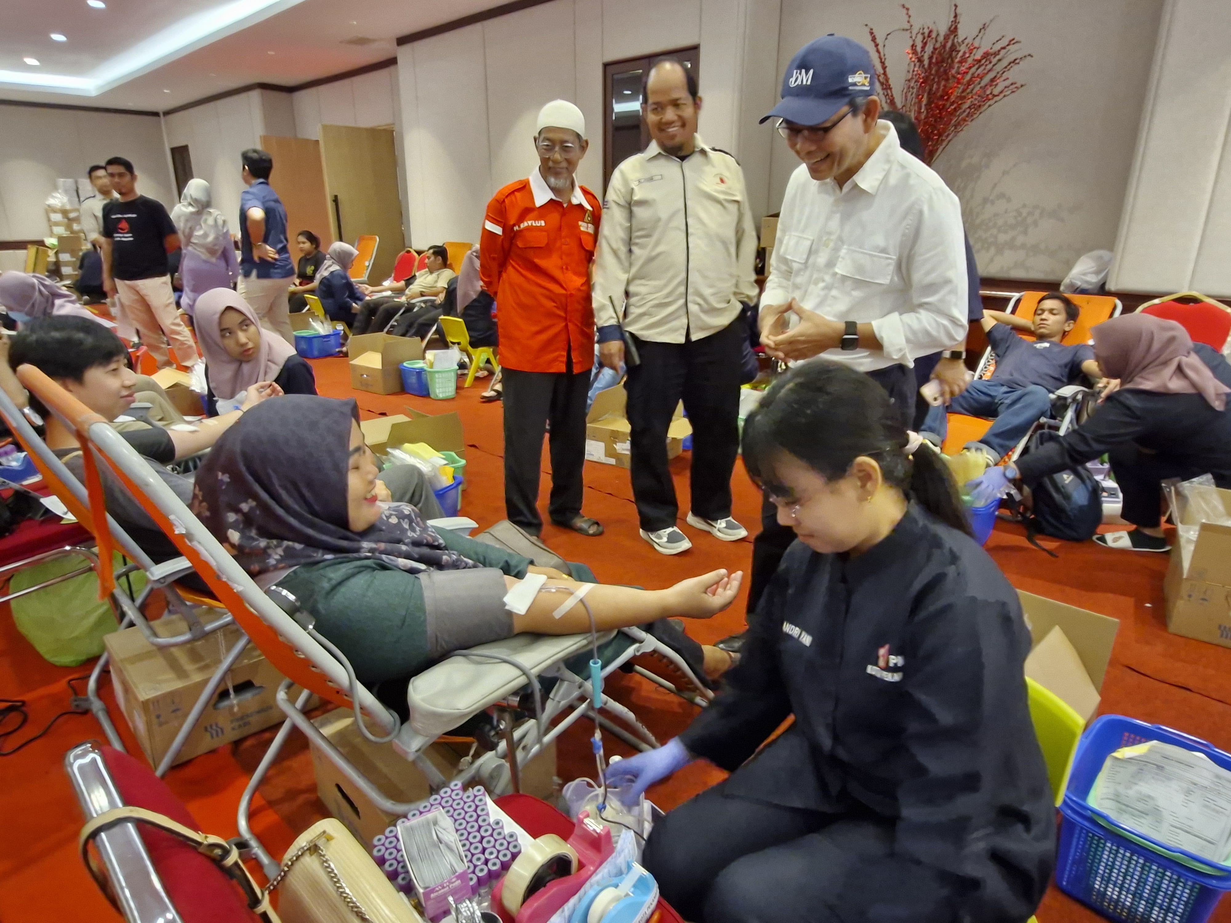 KDD Riau Kompleks PT RAPP kembali menggelar donor darah massal ke-71 di Hotel Unigraha, Pangkalan Kerinci, Sabtu (25/5/2025).