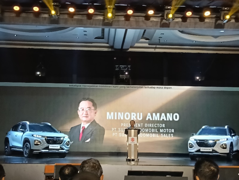 Minoru Amano Presiden Direktur PT. Suzuki Indomobil Motor dan PT. Suzuki Indomobil Sales, Pada Peluncuran Suzuki Fronx di Rafles Hotel Jakarta, Rabu (28/5/2025).