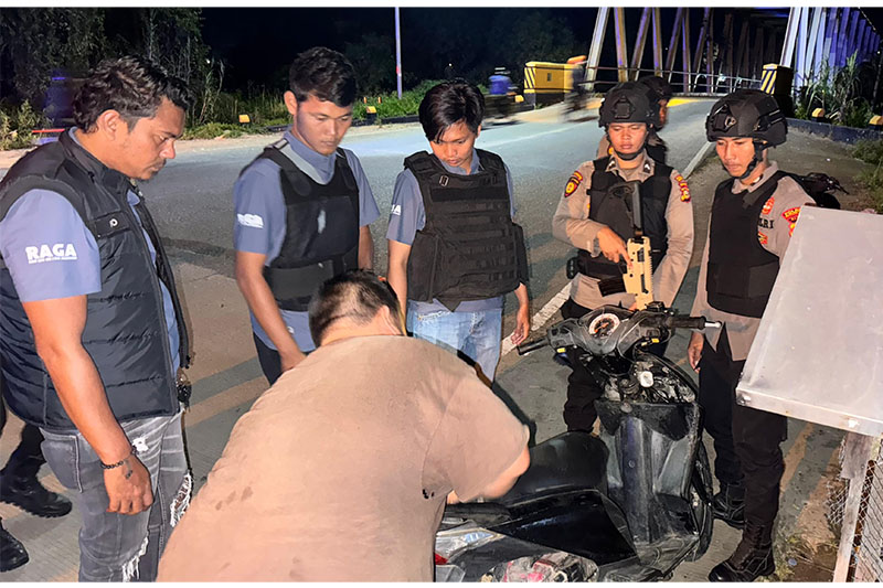Tim RAGA Polres Inhil melakukam pemeriksaan di Jalan Baharudin Yusuf, Kecamatan Tembilahan Hulu, Selasa (3/6/2025) malam.