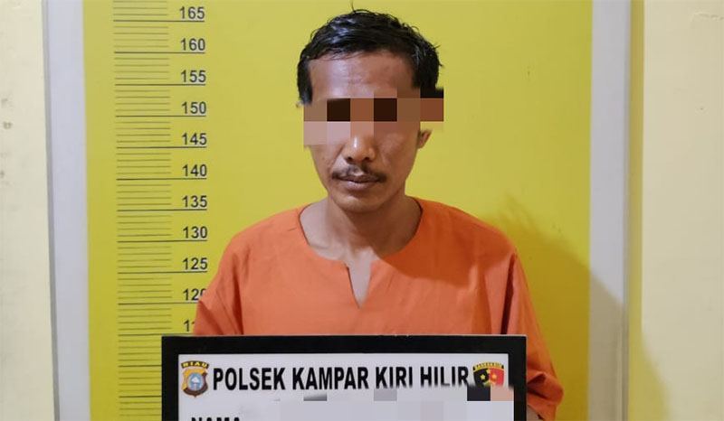 Jajaran Polsek Kampar Kiri Hilir menangkap pelaku penganiaya yang mengakibatkan korban luka berat di bagian hidung, Senin (9/6/2025).