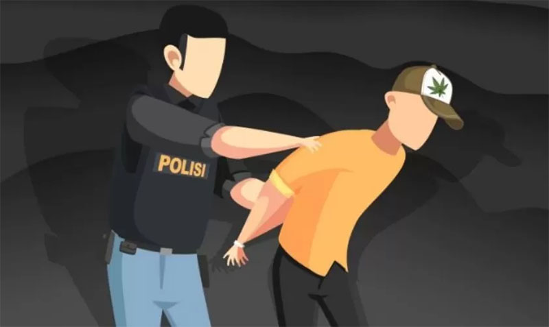 Ilustrasi penangkapan pelaku kriminal