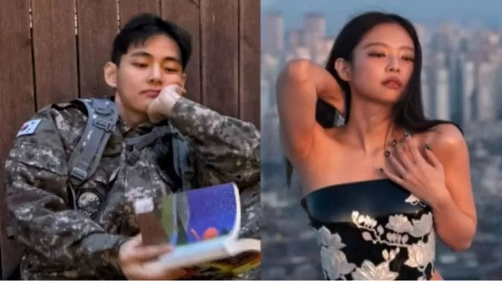 V BTS dan Jennie BLACKPINK.