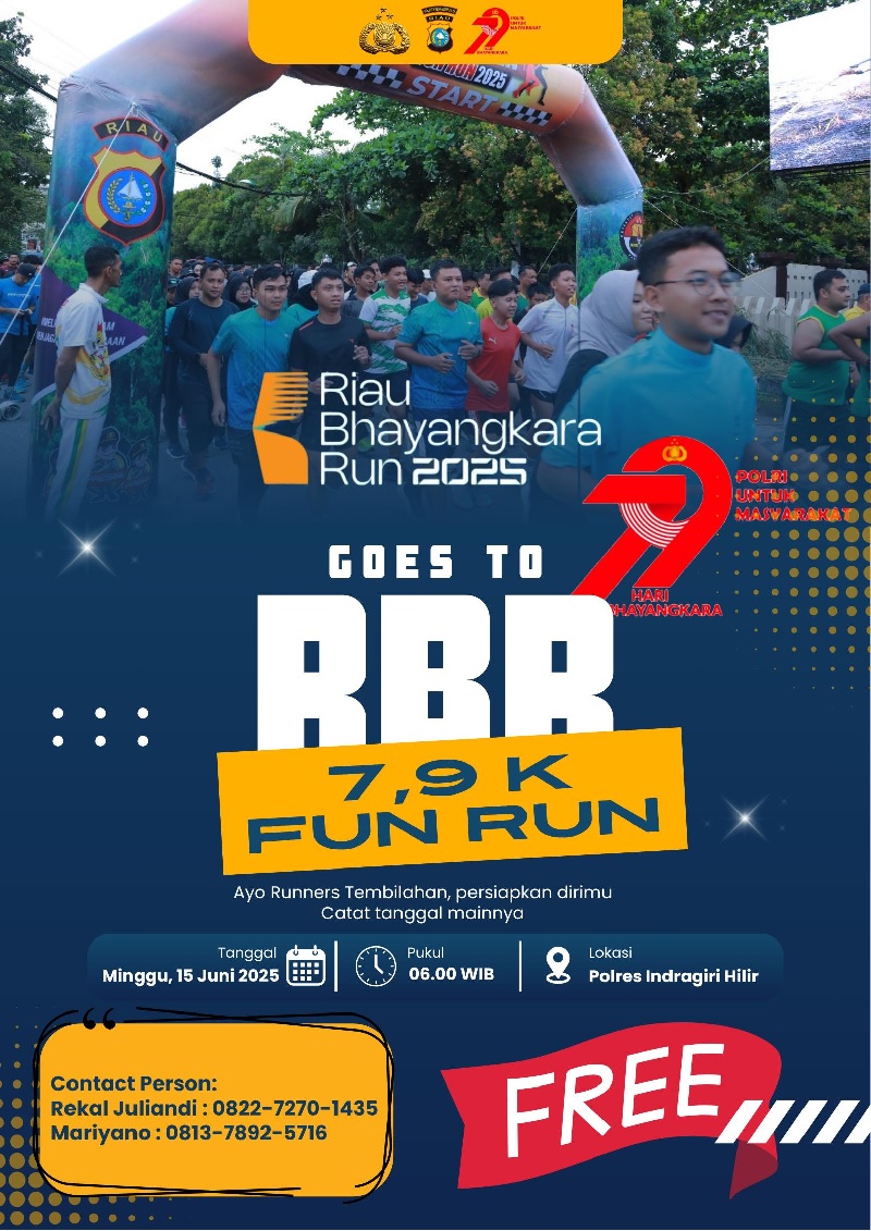 Riau Bhayangkara Fun Run Polres Inhil