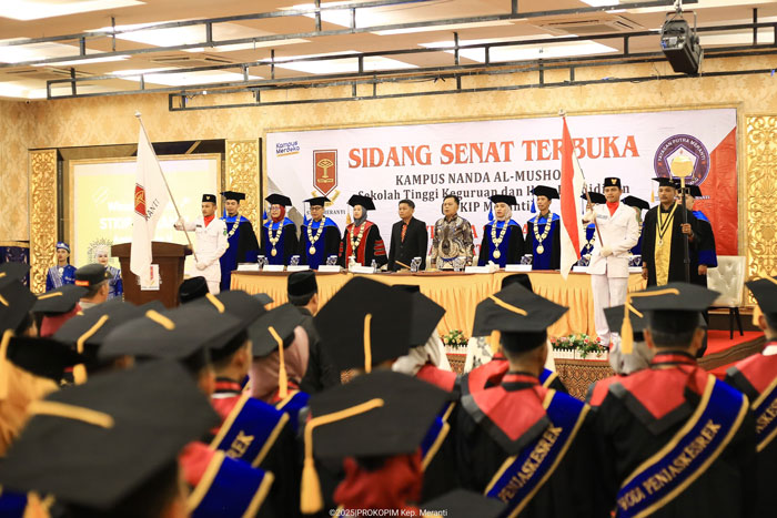 Rangkaian sidang wisuda pascasarjana STKIP Angkatan Ke V Kepulauan Meranti, Kamis (12/6/2025).