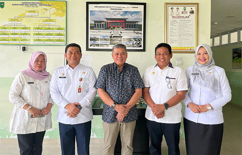 Tiga calon Sekdaprov Riau saat mengikuti pengecekan kesehatan di RSJ Tampan, Rabu (18/6/2025).