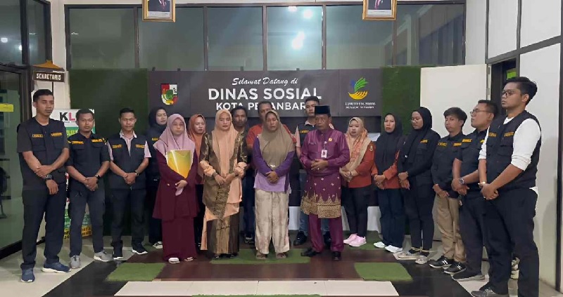 Putri Riza diamankan Dinas Sosial Kota Pekanbaru.