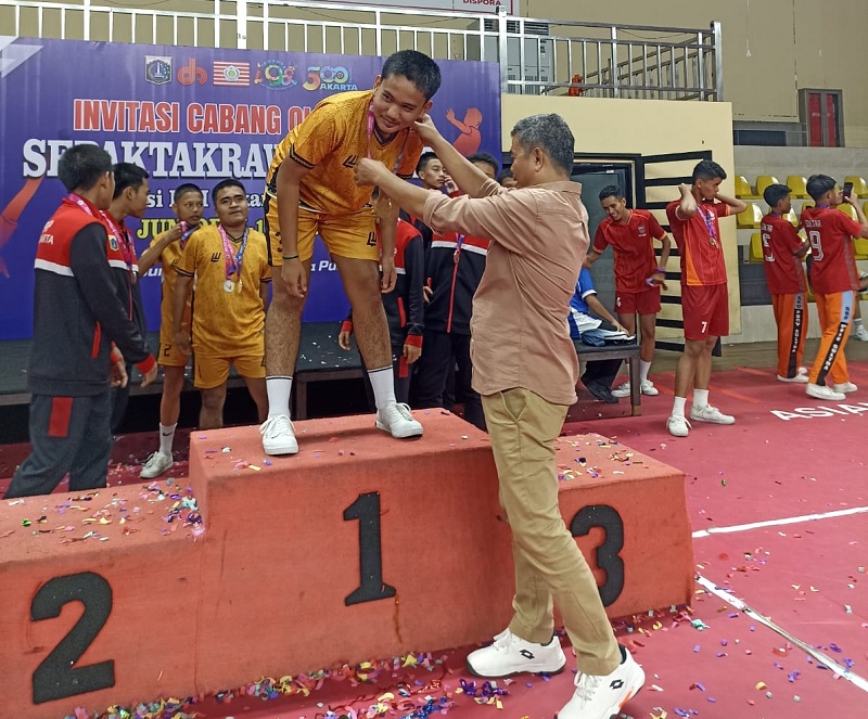 Cabor Sepaktakraw Pelajar Sekolah Khusus Olahraga (SKO) Riau berhasil menjadi juara1 pada Kejurnas Junior di Jakarta di Gelanggang Cempaka Putih, Jakarta Pusat, baru-baru ini.