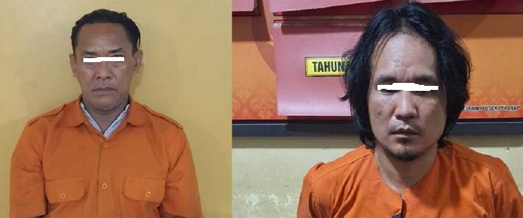Pelaku SLO alias Anto Gelombung dan EN alias Eri saat diamankan polisi, Jumat (27/6/2028)