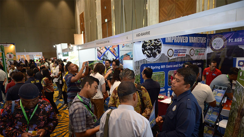 Pengunjung SIEXPO mengunjungi berbagai stand pameran produk industri sawit yang digelar di Pekanbaru belum lama ini.