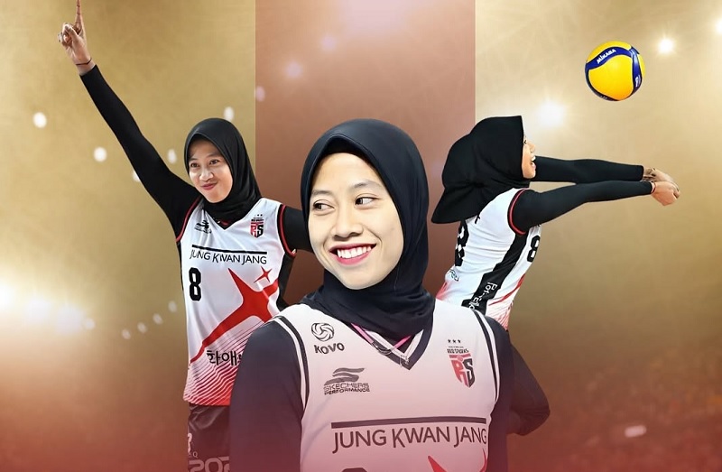 Pebola voli putri andalan Indonesia Megawati Hangestri merambah Liga Voli Turki bersama Manisa BBSK.