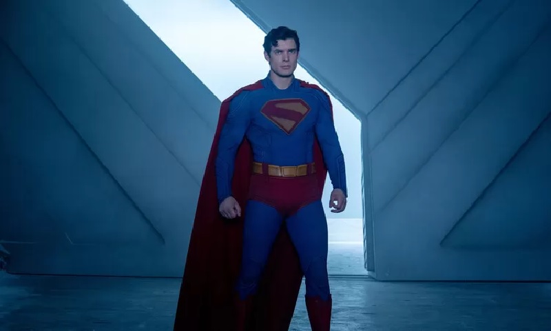 David Corenswet dalam Superman 2025.