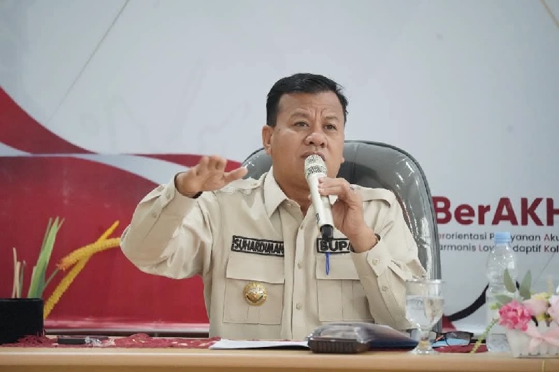 Bupati Kuansing H Suhardiman Amby terkait aktivitas PETI yang marak di Negeri Jalur.