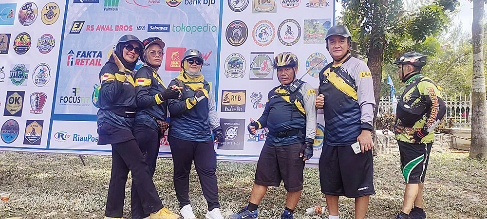 Rumbai Fan Bike saat mengikuti iven gowes yang ditaja oleh Riau Pos, beberapa waktu lalu.