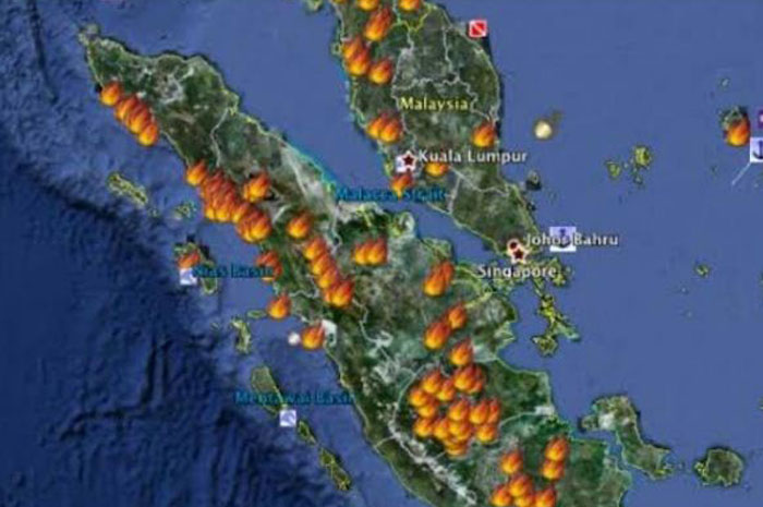 Ilustrasi. BMKG Stasiun Meteorologi Kelas I SSK II Pekanbaru pantau 163 titik panas di Provinsi Riau yang tersebar di enam kabupaten kota, tertinggi di Pulau Sumatera.