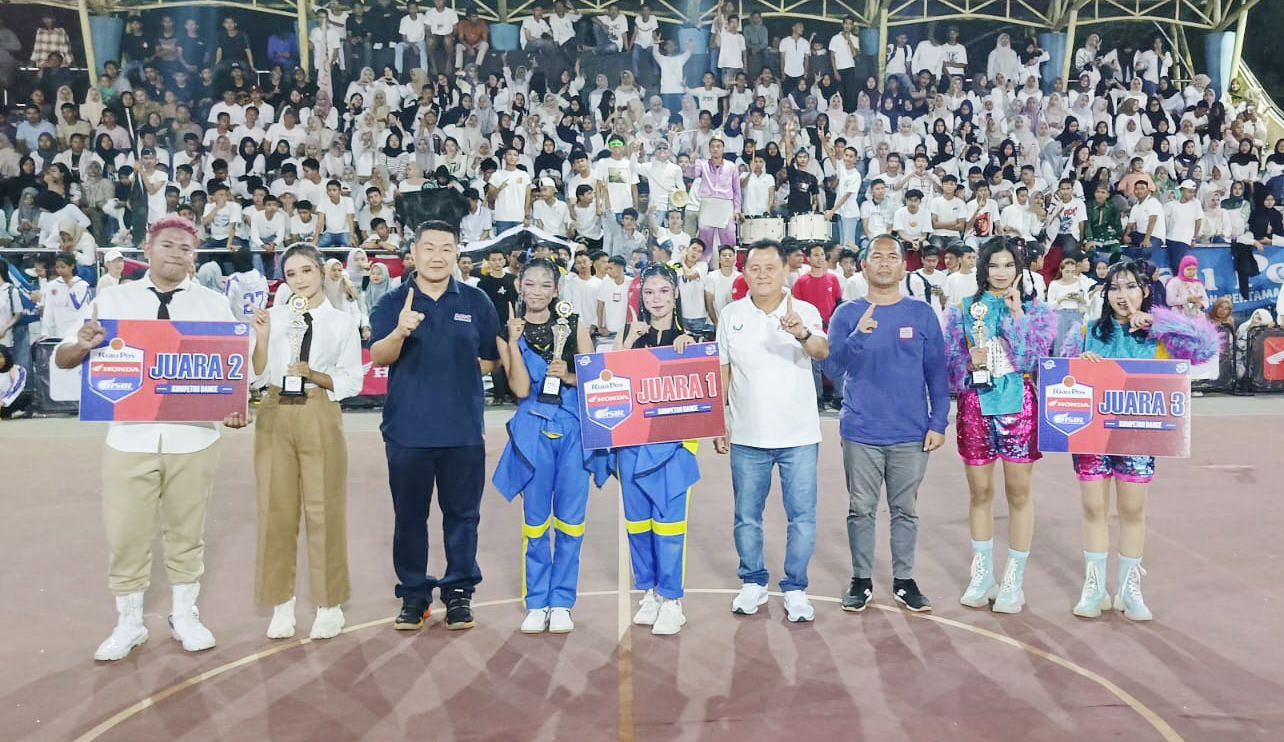 Pemenang dance Riau Pos-Honda Student Basketball League (HSBL) Series Inhu di Rengat, Sabtu (9/8/2025).
