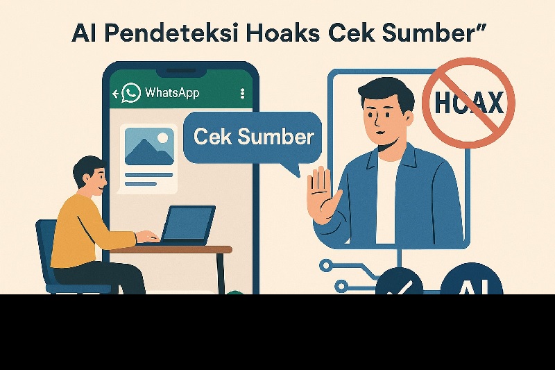 Ilustasi:AI pendeteksi hoaks CekSumber.