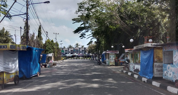 Pedagang eks Taman Jalur-Jendral Sudirman segera dipindahkan sebelum pacu jalur, Senin (11/8/2025).