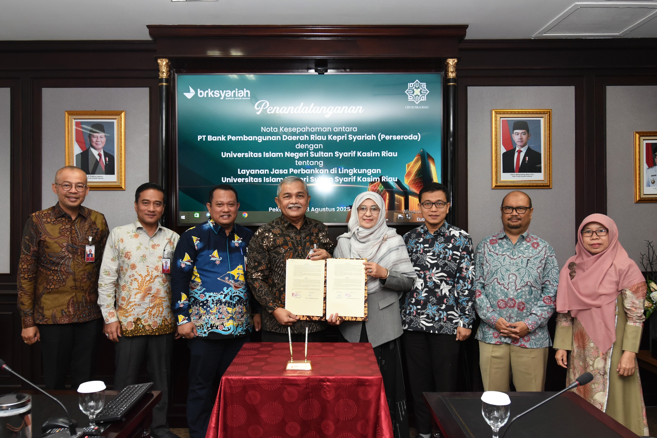 Nota Kesepahaman (MoU) Bank Riau Kepri Syariah dengan Universitas Islam Negeri Sultan Syarif Kasim Riau (UIN SUSKA RIAU)
