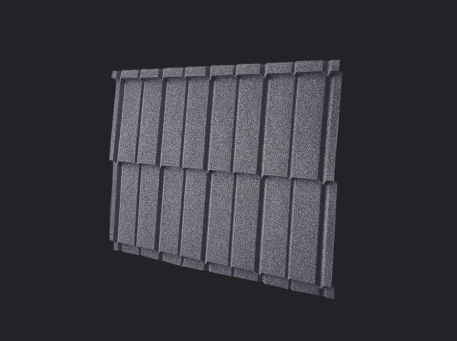 Salah satu produk PT Comtech Metalindo Terpadu (Comet) yaitu  genteng metal Zigzag Inspiro Charcoal.