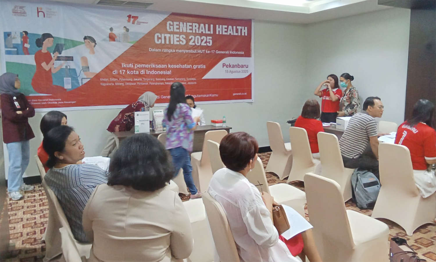 Generali Indonesia sukses menggelar Roadshow Kesehatan di Pekanbaru, Jumat (15/8/2025).