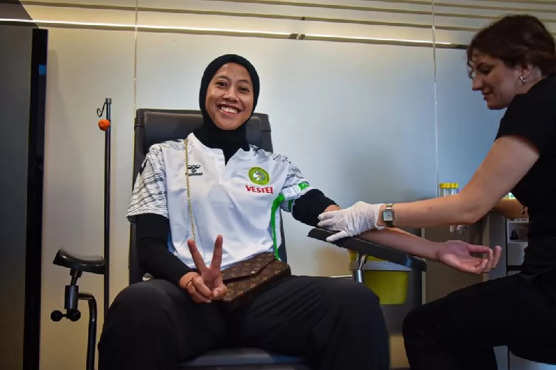 Pebola voli andalan Indonesia Megawati Hangestri Pertiwi telah menjalani tes medis di klub barunya Manisa BBSK.