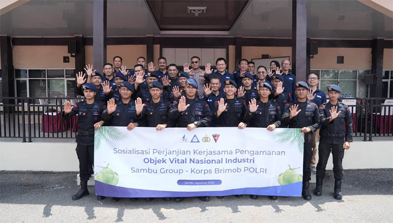 Sosialisasi PKS Sambu Group dan Brimob Polri di Markas Komando Satuan Brimob Polda Jambi