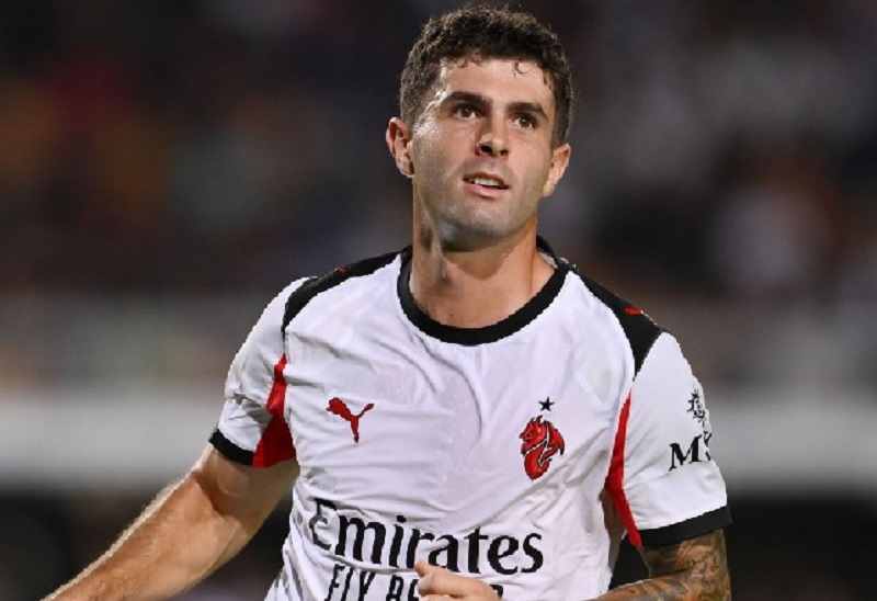 Christian Pulisic mencetak gol tak lama setelah masuk sebagai pemain pengganti dalam kemenangan 2-0 AC Milan atas Lecce.