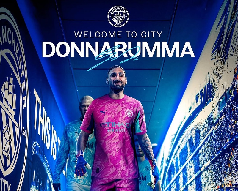 Gianluigi Donnarumma telah bergabung dengan Manchester City dengan kesepakatan senilai 30 juta euro atau $40,2 juta.