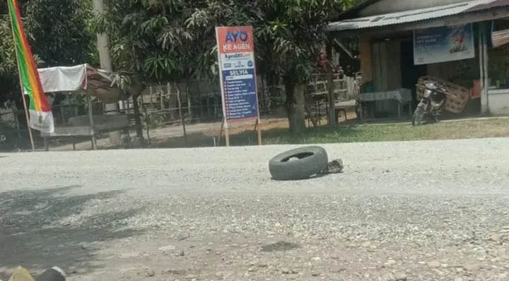 Ruas Jalan Desa Teratak Air Hitam Kecamatan Sentajo Raya segera diaspal Dinas PUPR Kuansing. Foto diambil Kamis (4/9/2025).