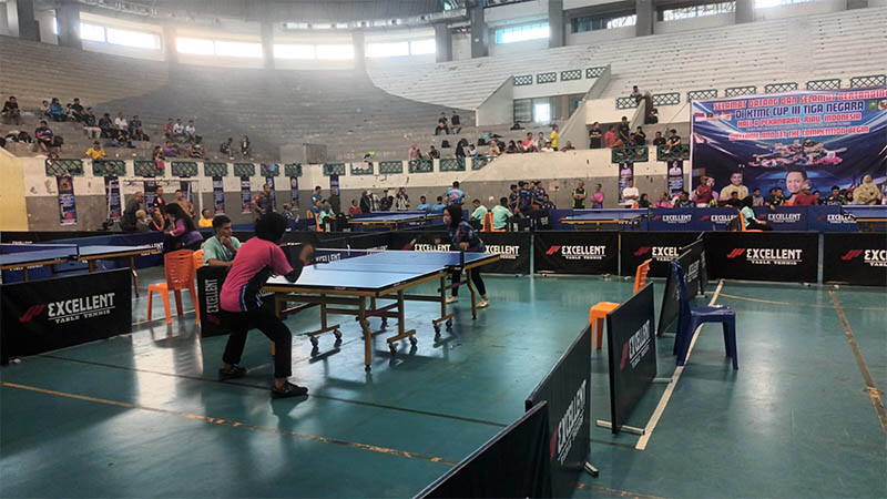 KTMC Cup III, diikuti 400 petenis meja dari Indonesia dan Malaysia, digelar selama tiga hari hingga Ahad (7/9/2025) di Hall A Sport Center Rumbai.