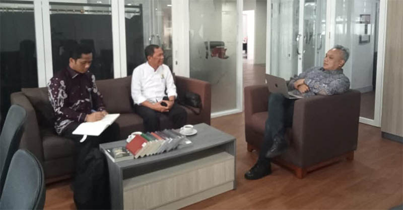 Kadis Budpar Kuansing Drs Azhar MM didampingi Kabid Kebudayaan Andri Meireki, menemui staf ahli Menteri Kebudayaan, Prof Ismunandar, Kamis (11/9/2025).