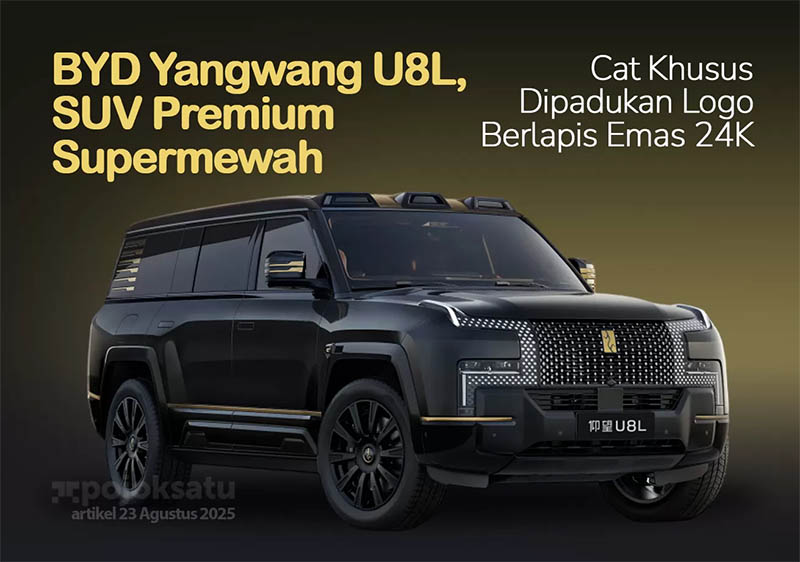 BYD Yangwang U8L, SUV premium dengan desain mewah dan teknologi canggih.